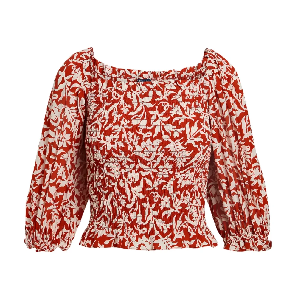 Blumiges Top mit Puffärmeln - Ralph Lauren - Modalova