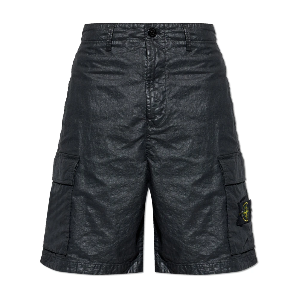 Stone Island Mannelijk Blauw Korte Broeken Heren, W31, Cargo Shorts