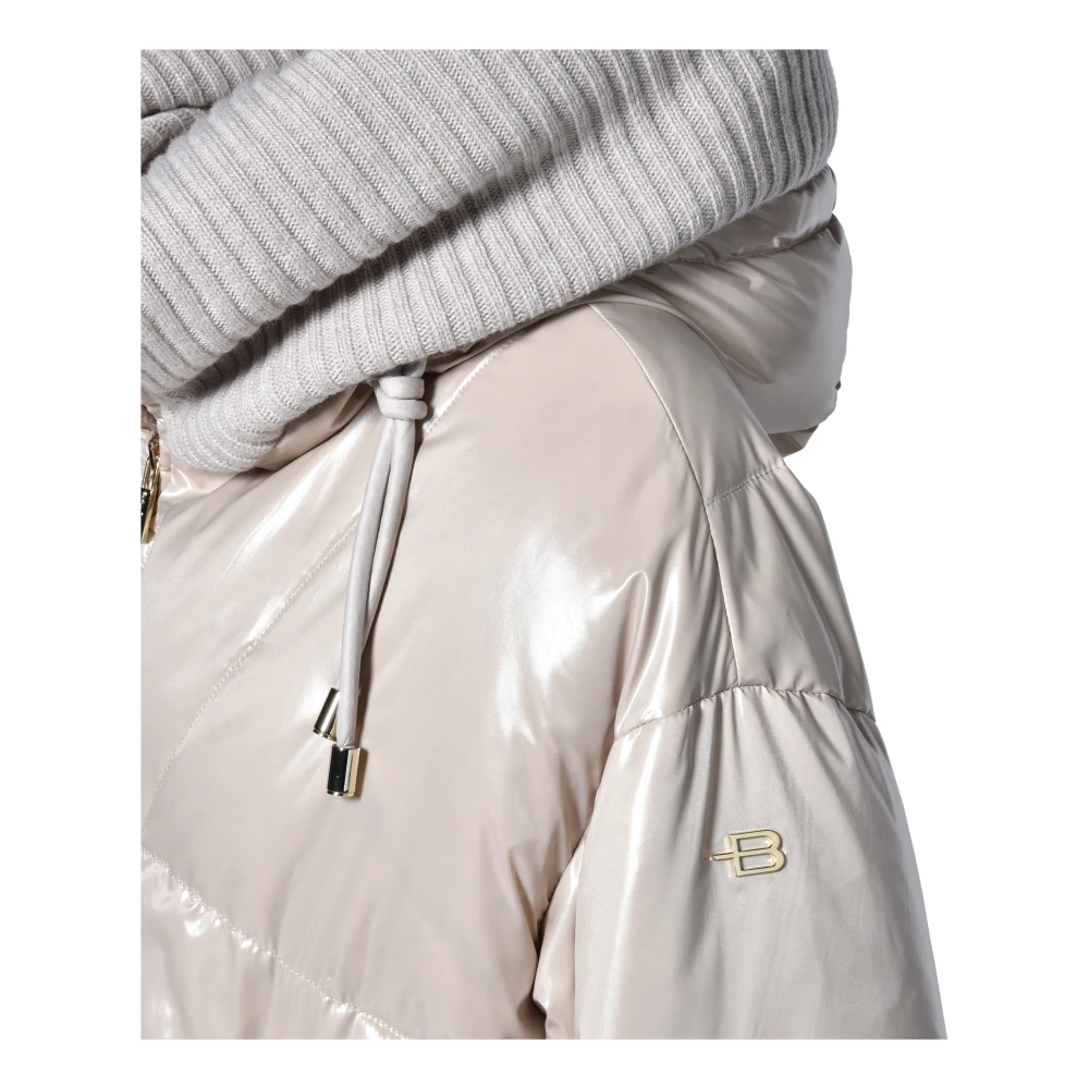 Baldinini Down jacket in gold nylon Yellow Dames