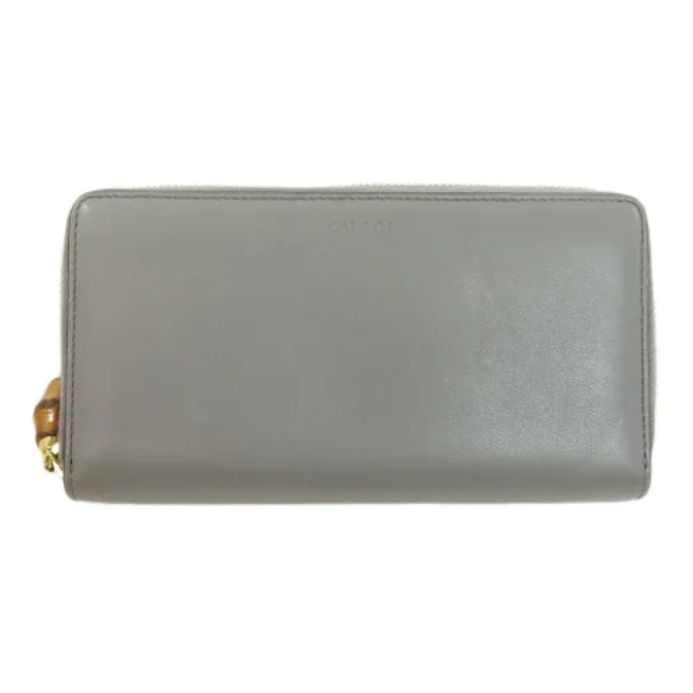 Gucci Vintage Pre-owned Leather wallets Gray Dames