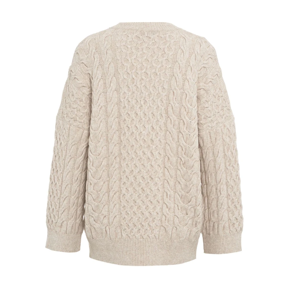Kaos Bruine Kabeltrui Aw24 Brown Dames