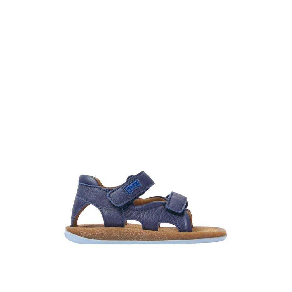Camper Boys Blue Sandals,, Leather Kids Sandals Twostrap Design Size 21 Eu