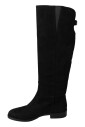 black-suede-knee-high-flat-boots