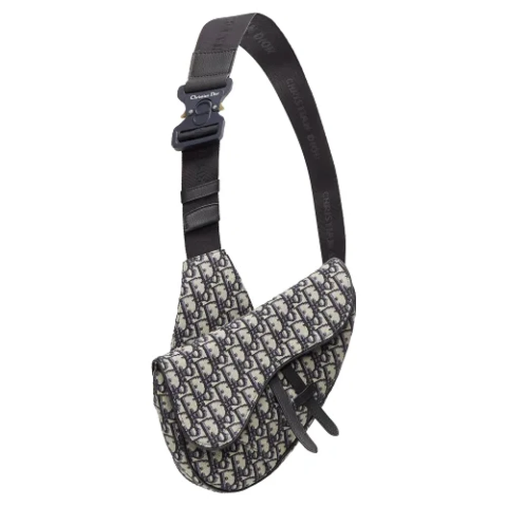 Dior Vintage Pre-owned Canvas crossbody-bags Black Dames