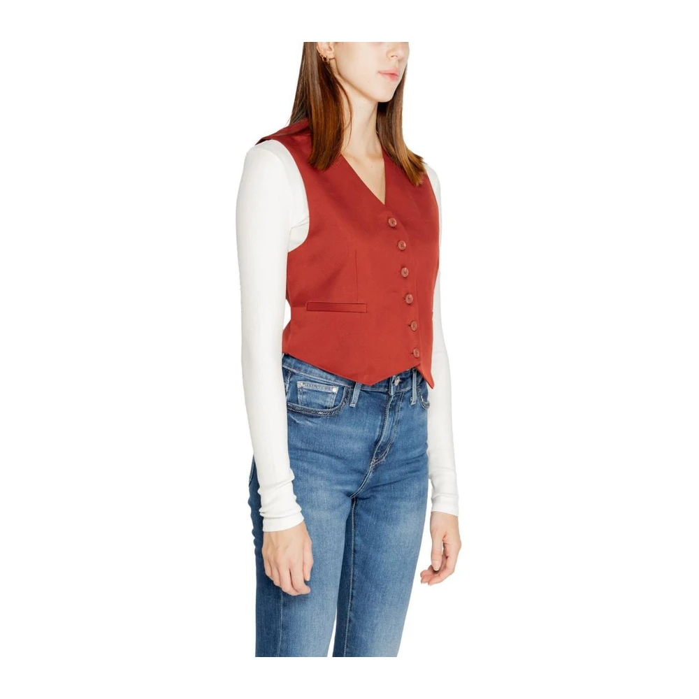 Vero Moda Rode getailleerde vestjas Red Dames