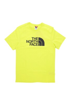 gul-led-t-shirt-med-korte-aermer
