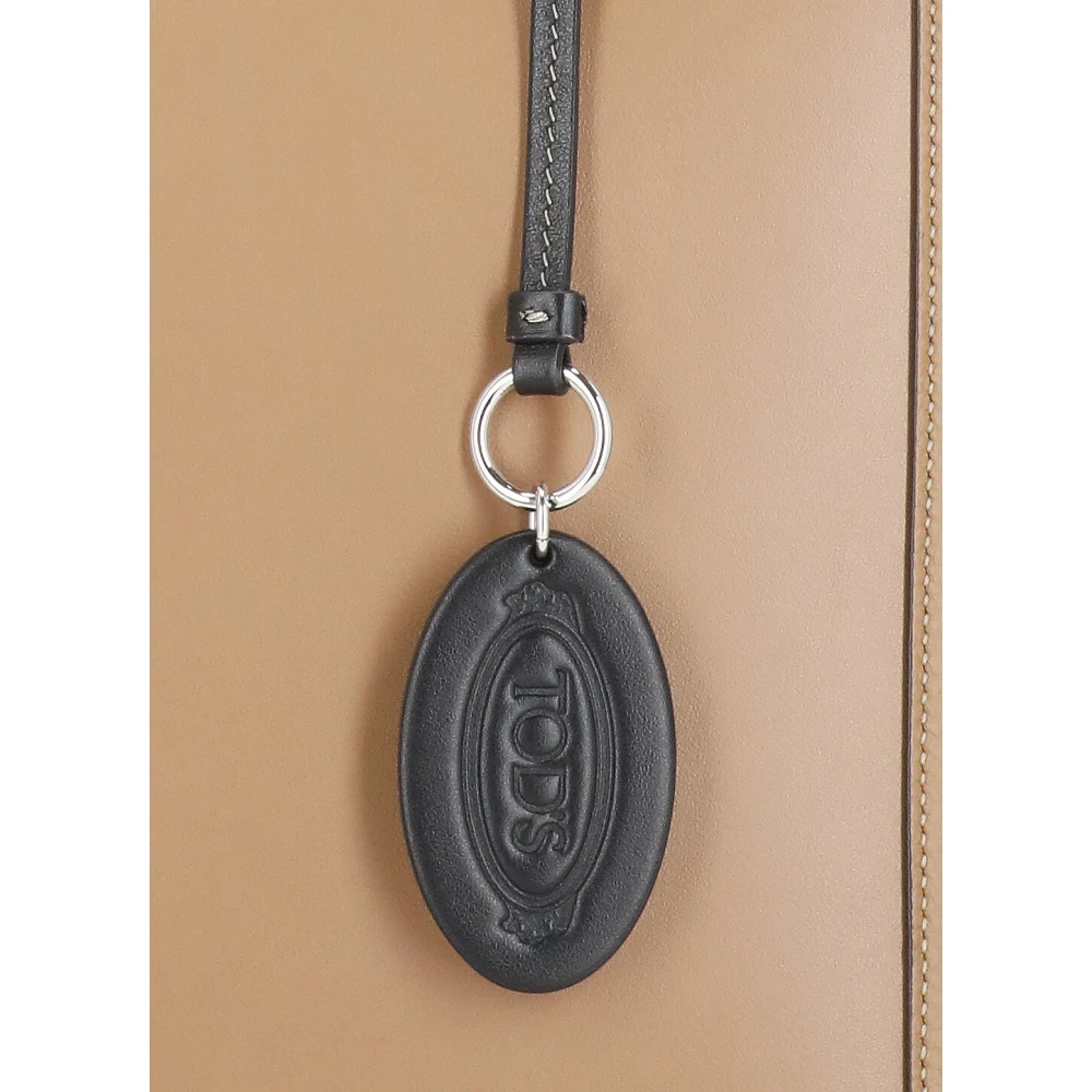TOD'S Bruine Leren Winkelmand met Vier Handvatten Brown Dames