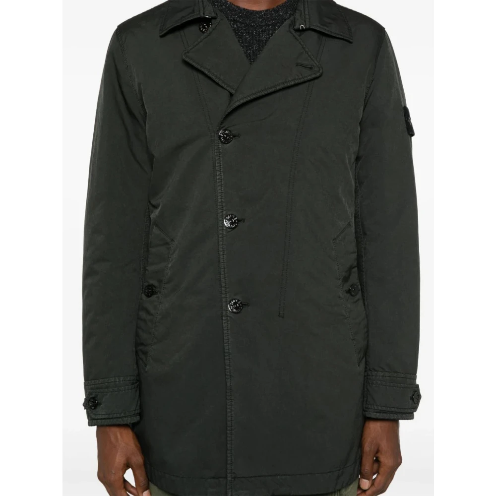 Stone Island Lei Grijs Gewatteerde Jas Gray Heren