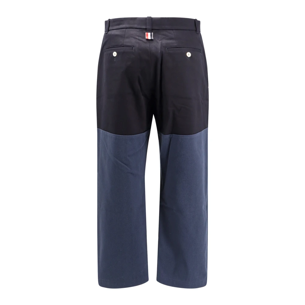 Thom Browne Katoenen combinatiebroek met metalen haken Blue Heren
