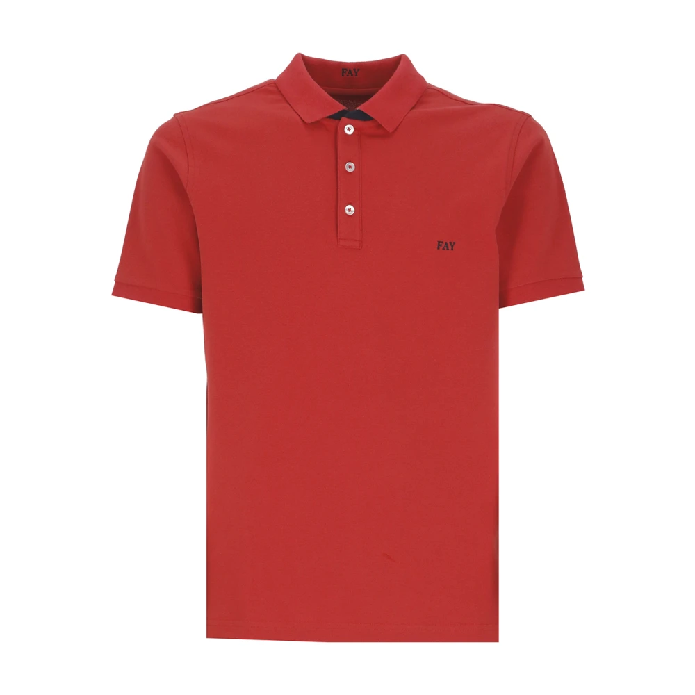 Fay - Tops > Polo Shirts - Red - Fay - Modalova