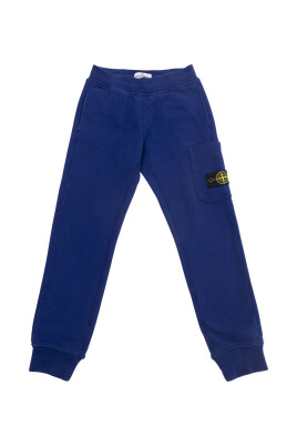 pantalon-en-coton-bleu-avec-poche