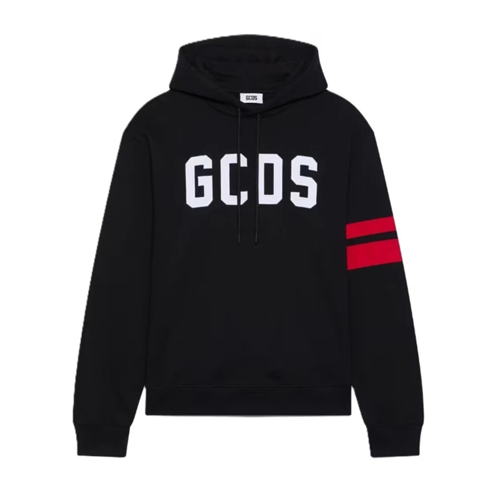 Gcds Black Hooded Sweatshirt - Male - Hoodies - L - Sweatshirts & Hoodies