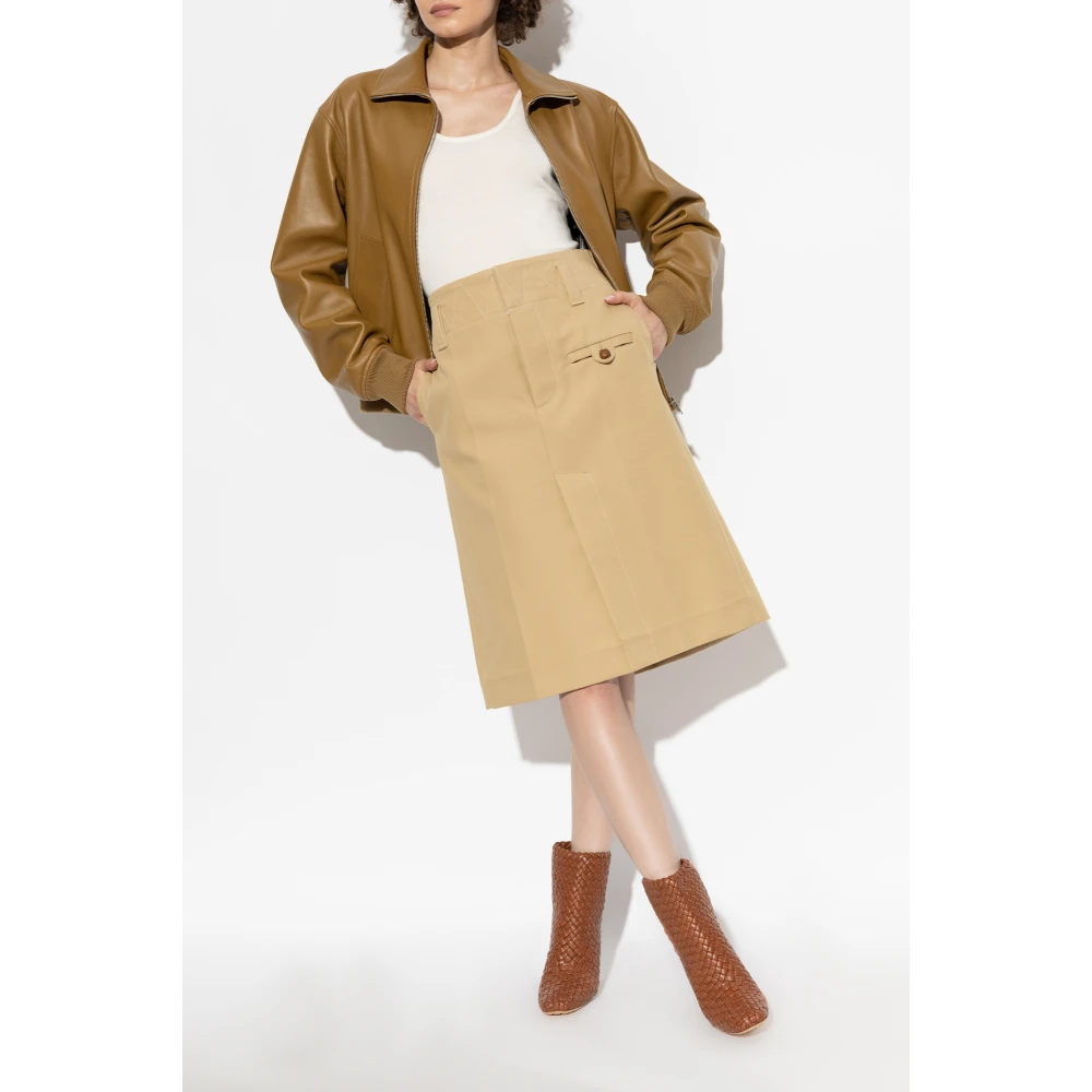 Bottega Veneta Rok met zakken Beige Dames