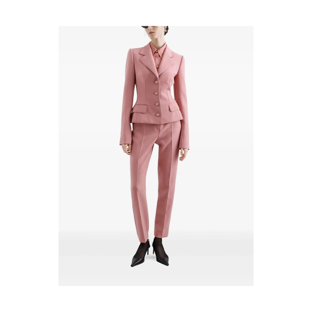 Dolce & Gabbana Roze Jas met Logoknopen Pink Dames