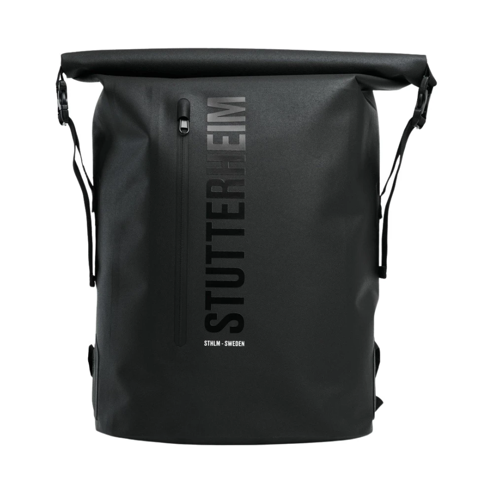 Stutterheim Waterdichte Rolltop Rugzak voor Dagelijkse Avonturen Black Unisex