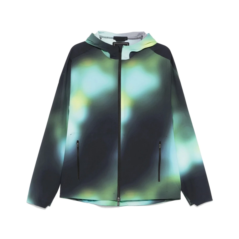 Y-3 Turquoise Blauw-Groene Hoodie Tule Multicolor Heren
