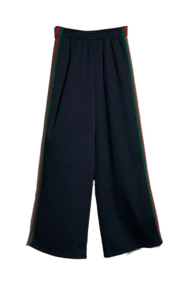 Rib Cotton Jersey Leisure Pants with Web