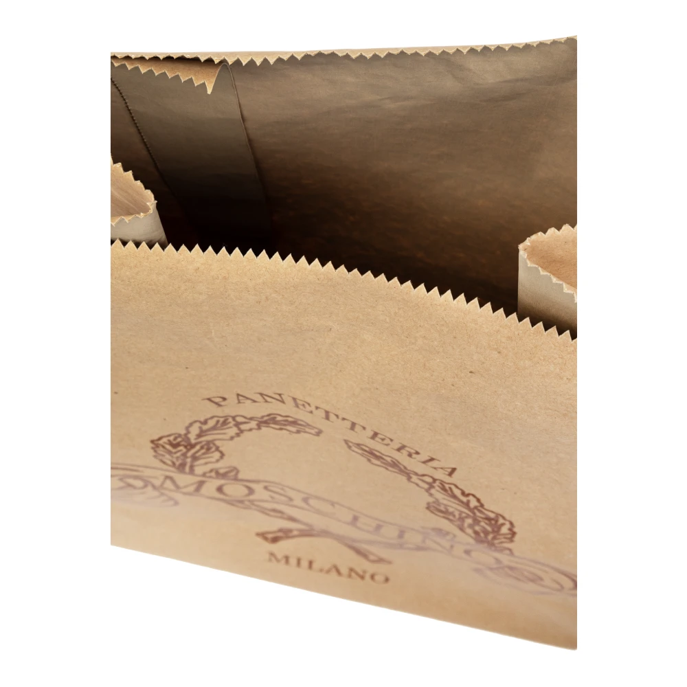 Moschino Envelop Clutch met Logo Beige Dames