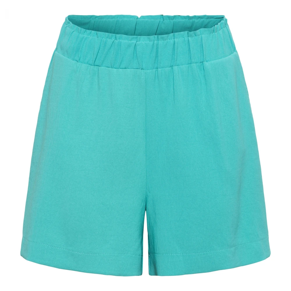 &Co Woman Turquoise Elastische Taille Shorts Blue Dames