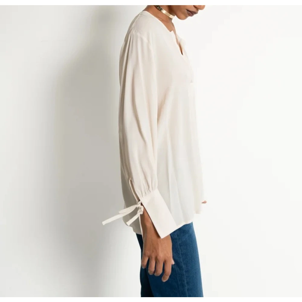 Kaos Koreaanse Stijl Blouse White Dames