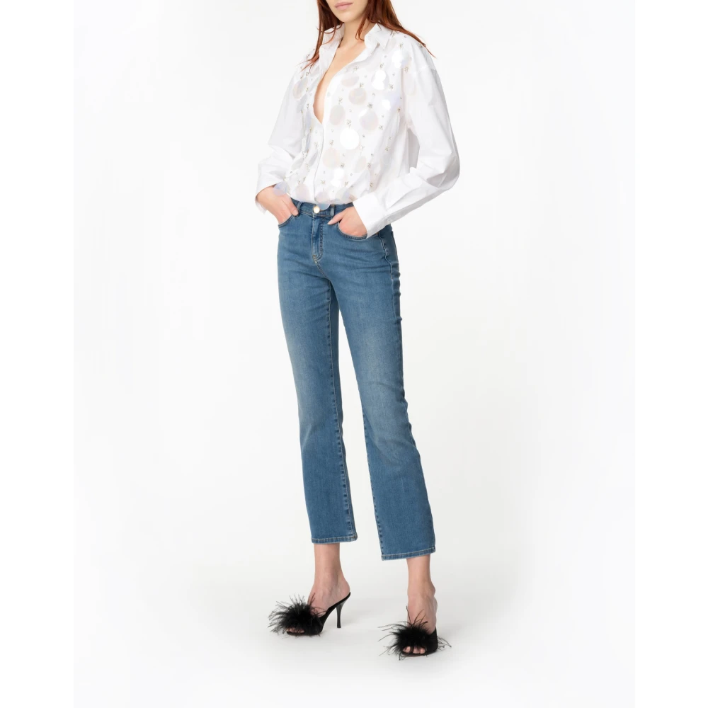 pinko Flared Jeans Blue Dames