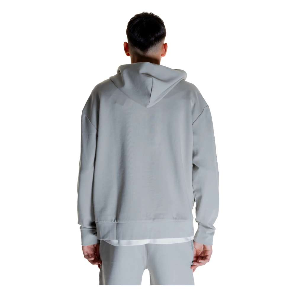 Calvin Klein Geëmbosseerd Logo Sweatshirt Collectie Katoen Polyester Elastaan Gray Heren