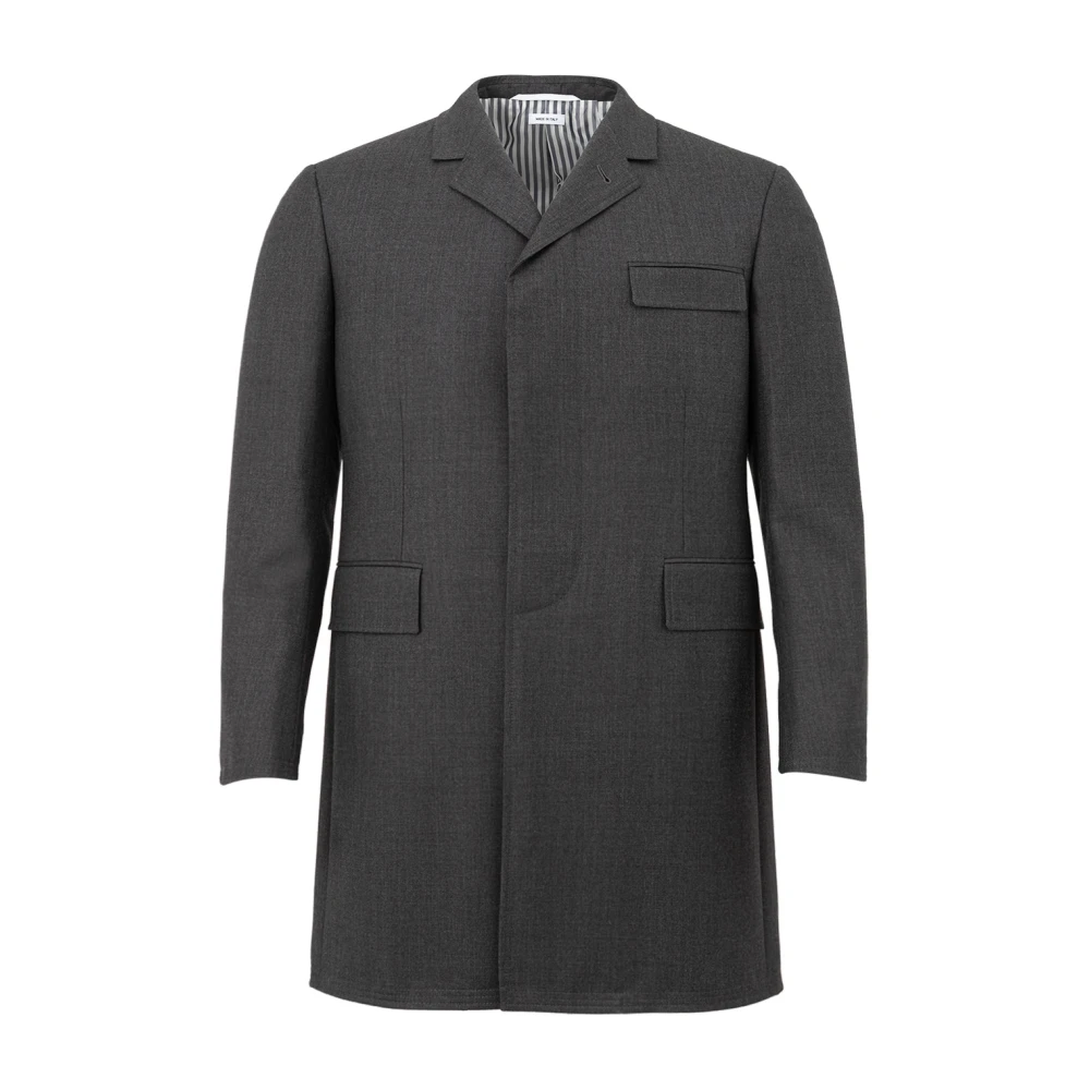 Thom Browne Grijze Chesterfield Overjas Gray Heren