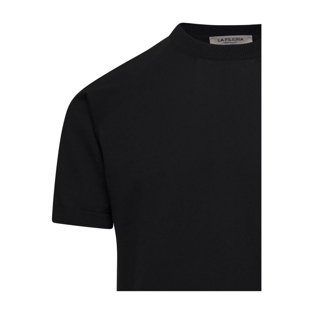 La Fileria Zwart Raglan T-shirt en Polo Black Heren