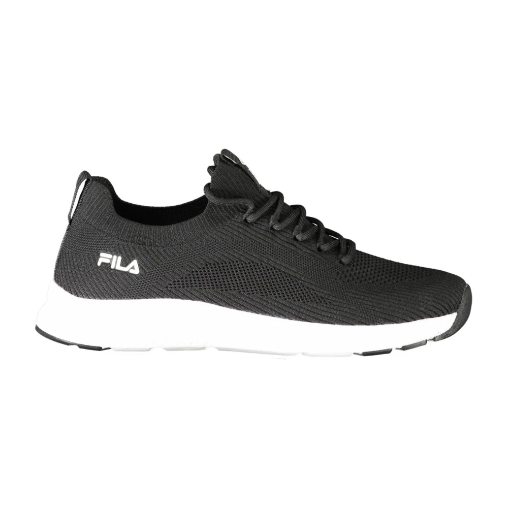 Fila Sportiga Svarta Sneakers med Kontrastula för Herrar Black, Herr