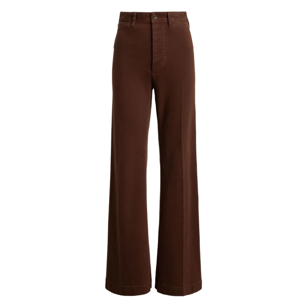 Polo Ralph Lauren Women's Brown Wide Trousers