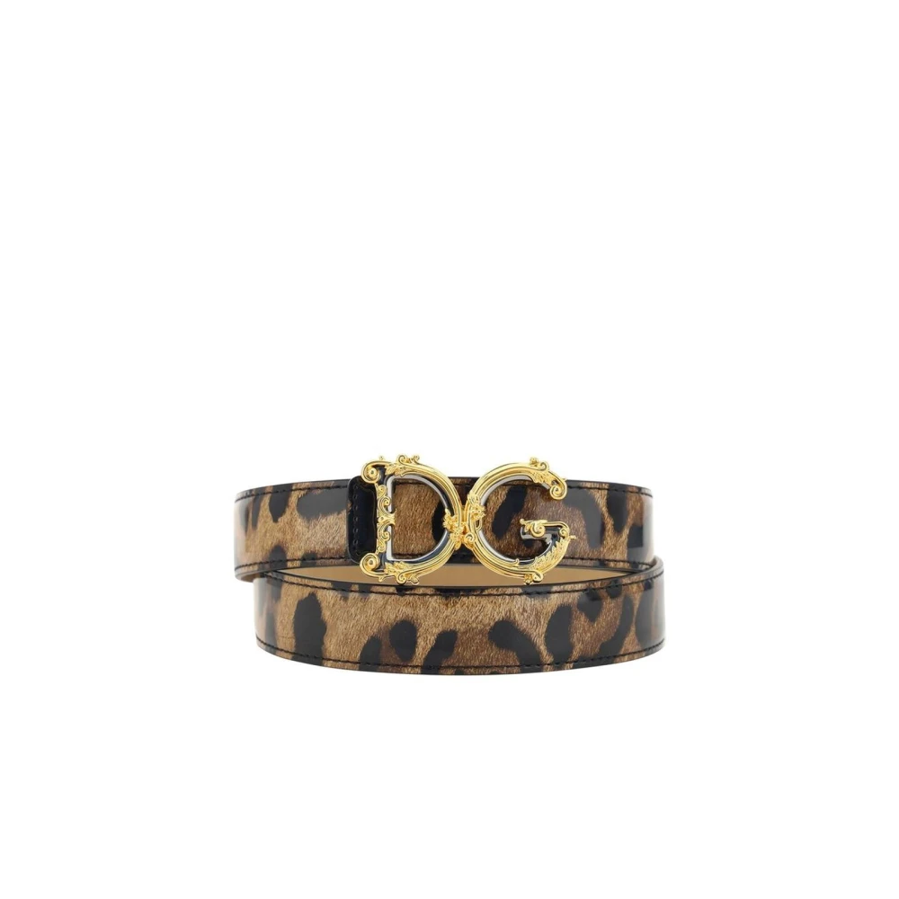 Dolce & Gabbana Women's Brown Calfskin Leather Regular Belt
