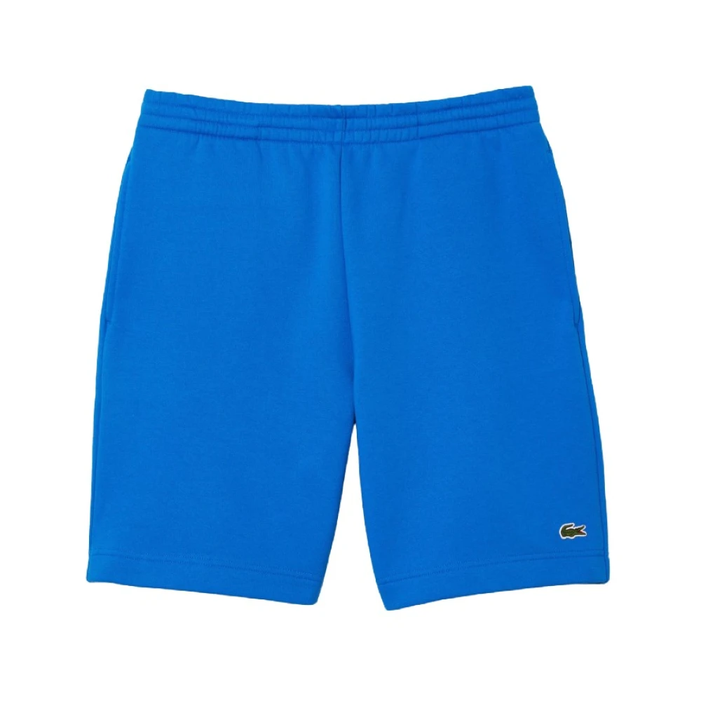 Lacoste Blauwe Fleece Shorts met Trekkoord Blue Heren
