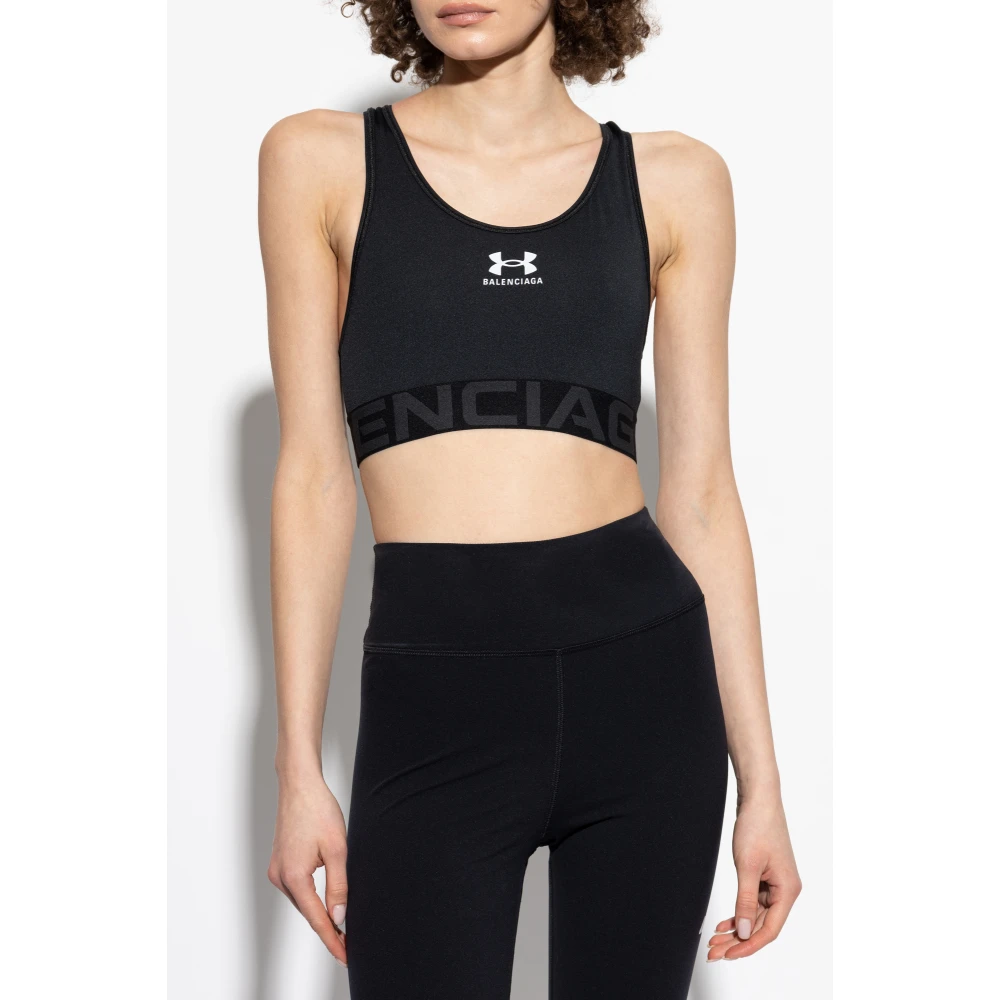 Balenciaga Top met logo Black Dames