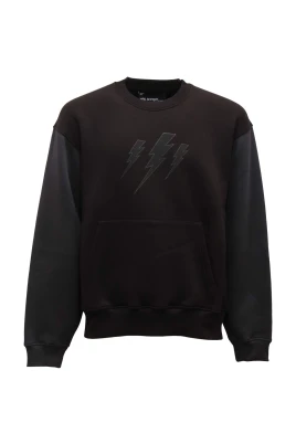 Grå Sweatshirt med Fleecefoder