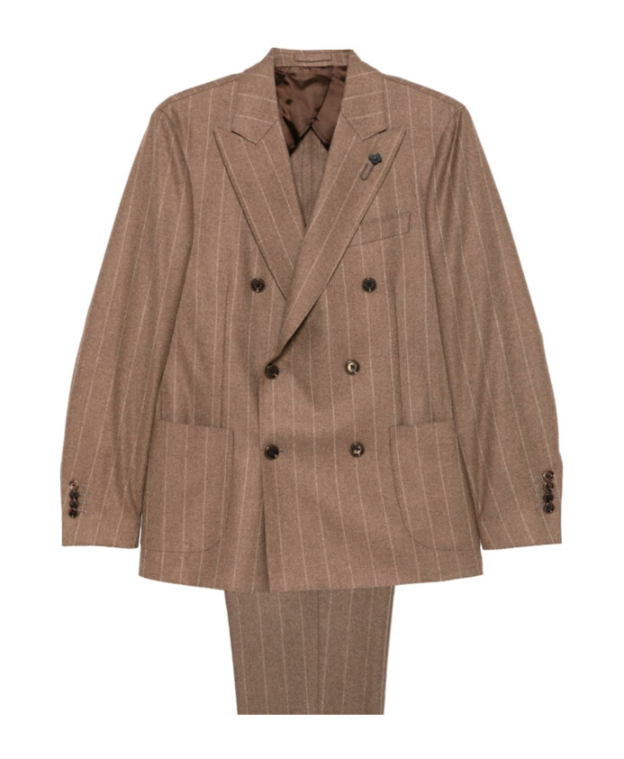 bruin-double-breasted-jas-en-broek