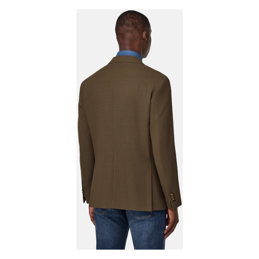 Boggi Milano Jas van zuivere wollen crêpe Black Heren