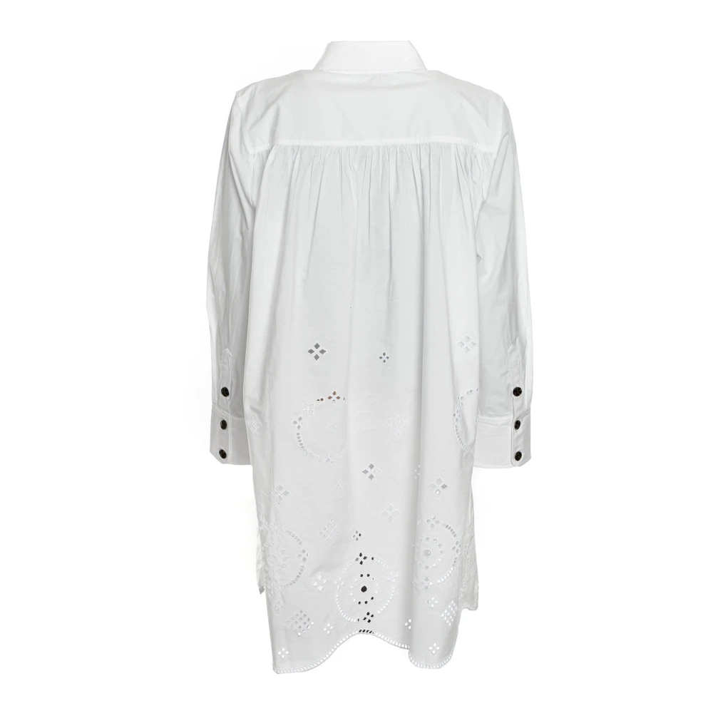 Ganni Shirt Dresses White Dames