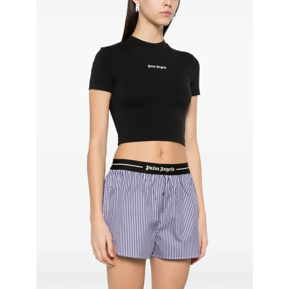 Palm Angels Zwarte T-shirts en Polos Black Dames