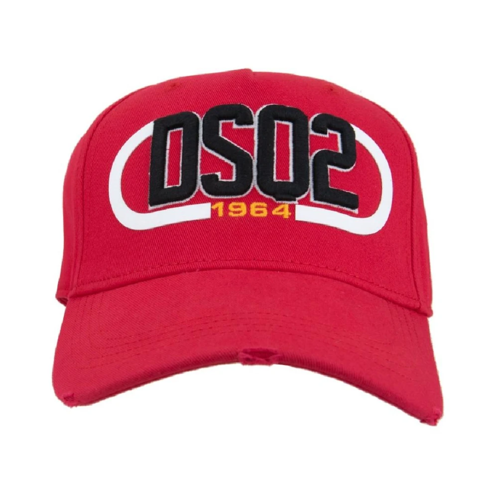 Dsquared2 Gedrukte Baseballpet met Gesp Red Unisex