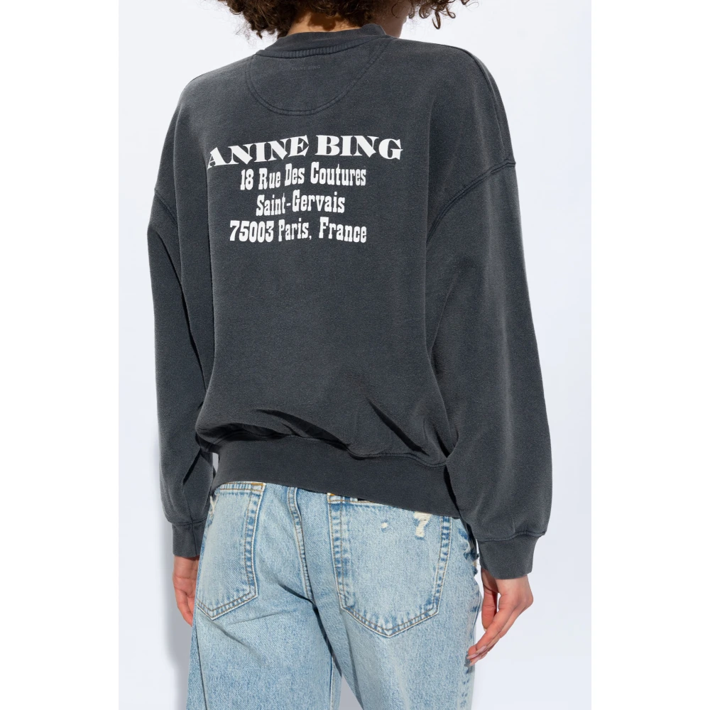 Anine Bing Jaci bedrukte sweatshirt Gray Dames