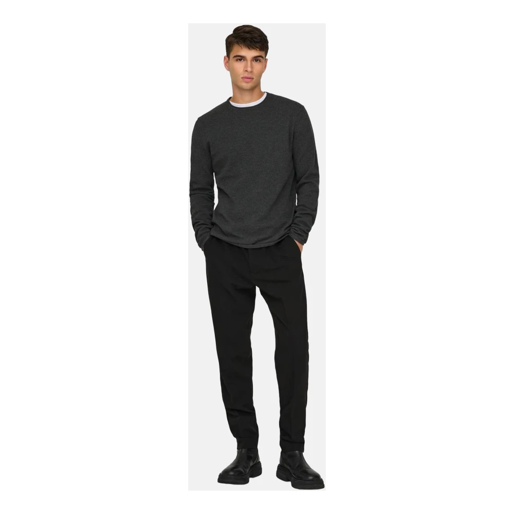 Only & Sons Stijlvolle Gebreide Collectie Black Heren