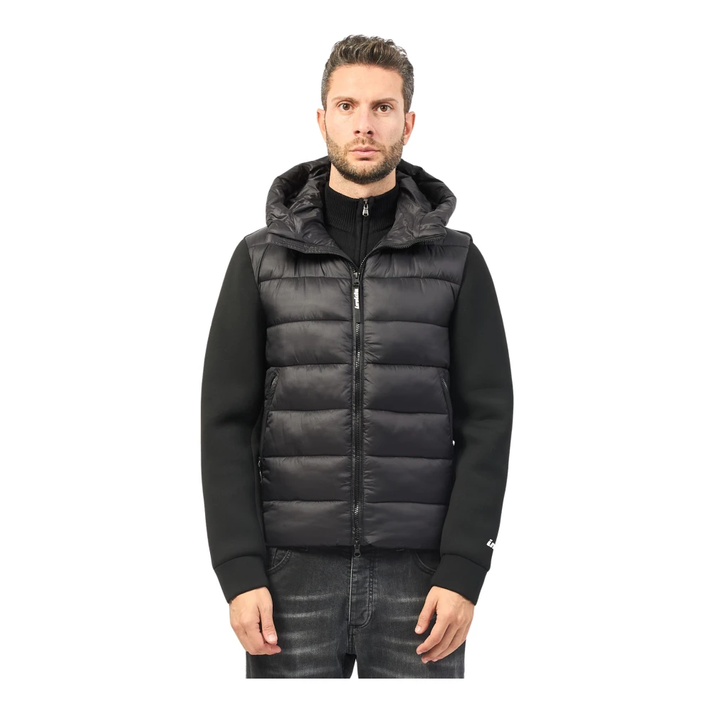 Invicta Zwarte gewatteerde jas met softshell Black Heren