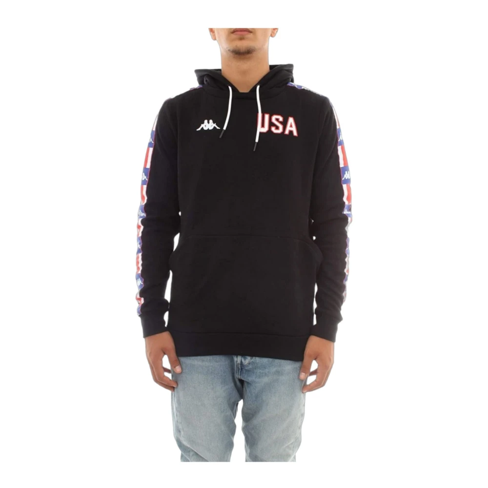 Kappa Men's Black Hoodies,, Hooded Sweatshirt Extra Large