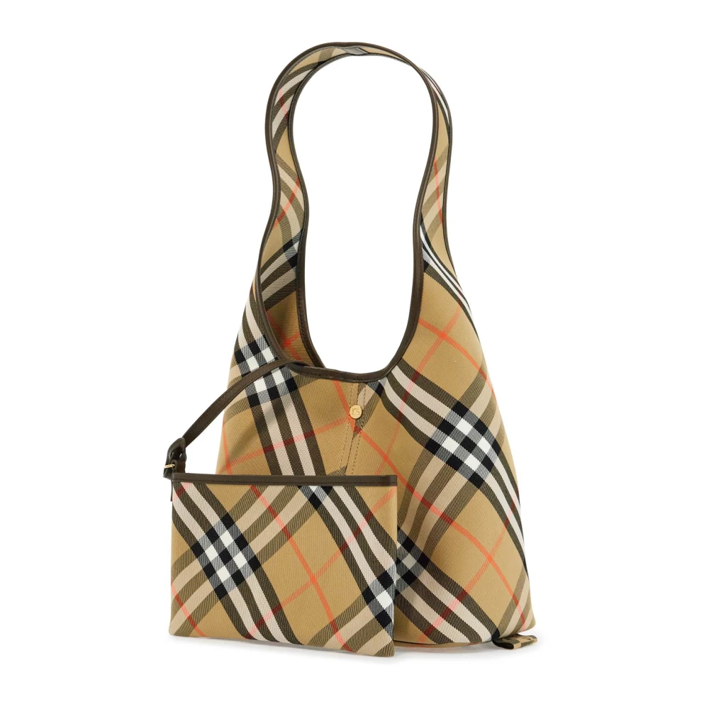 Burberry Schoudertas met ruitpatroon en bijpassende zak Beige Dames