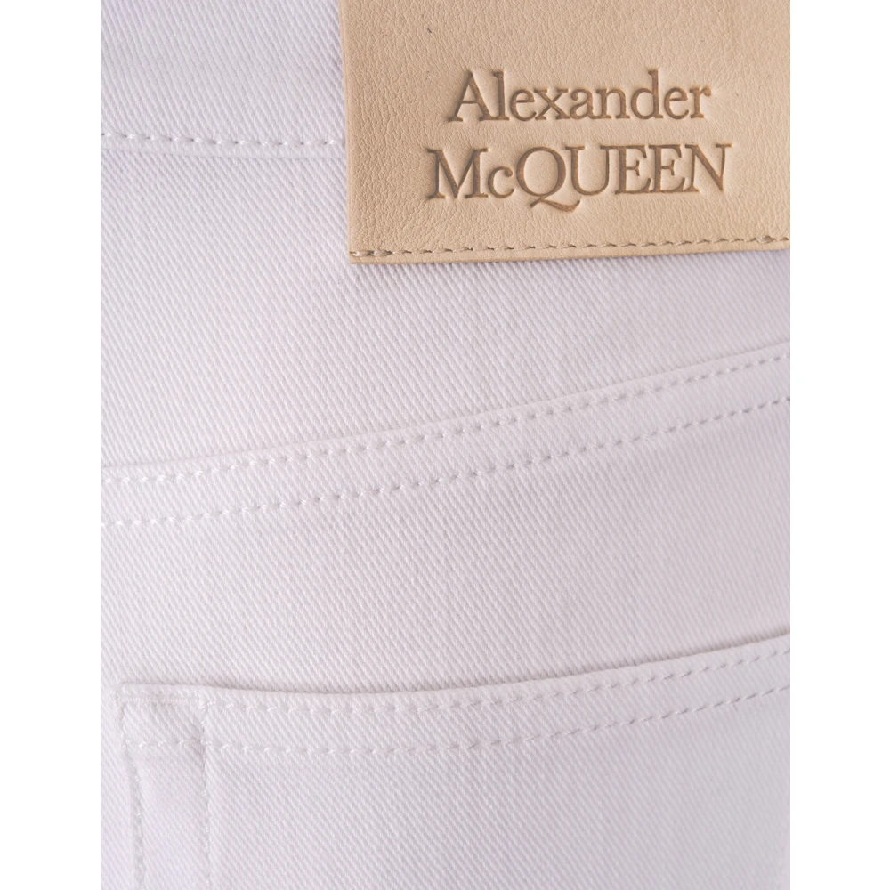 alexander mcqueen Flared Witte Denim Jeans White Dames
