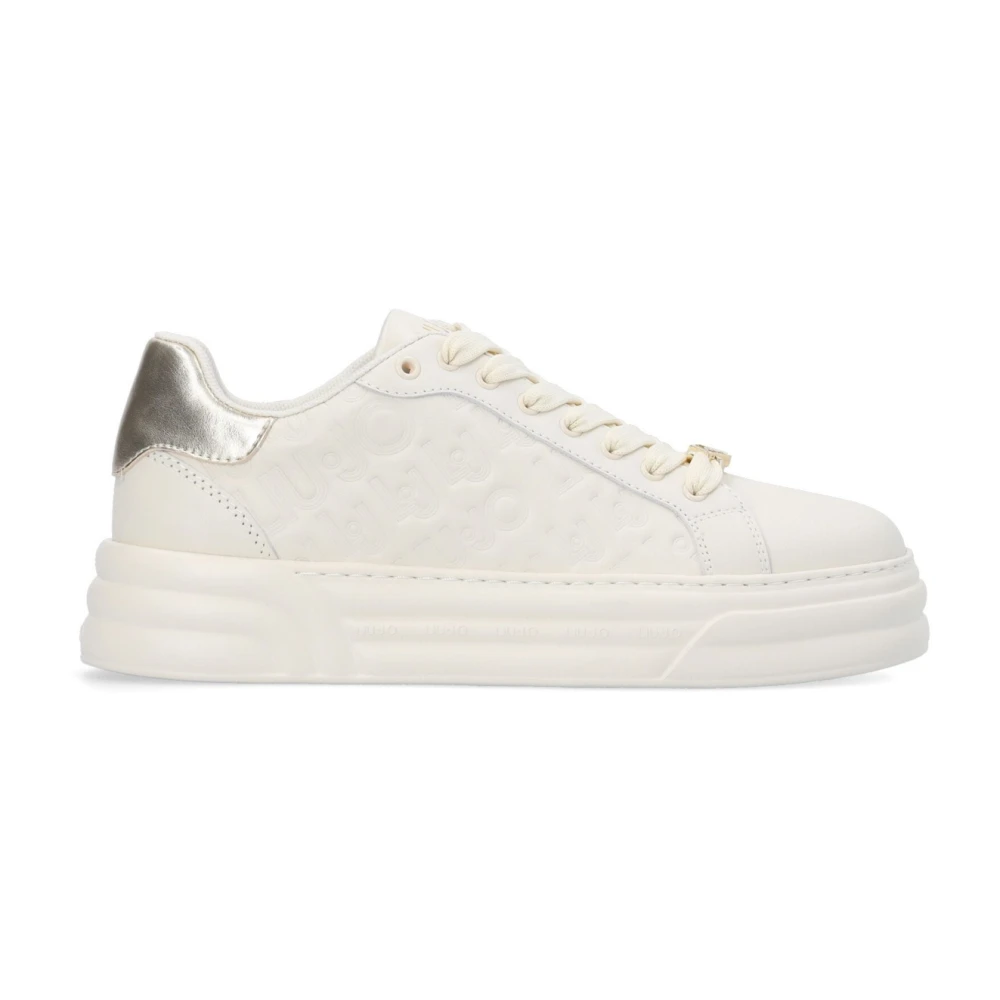 Liu Jo Monogram Print Platform Sneakers Dames Schoenen Beige