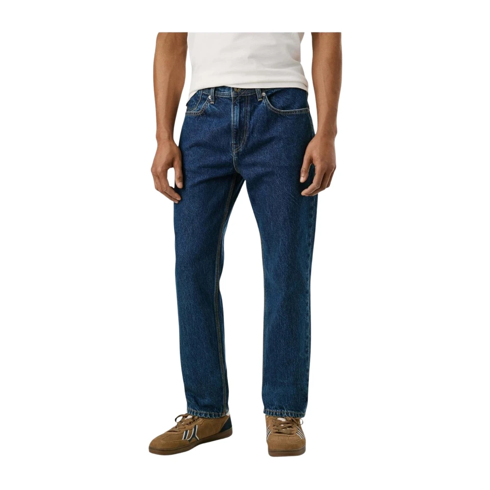 Pepe Jeans Men's Blue Classic Straight Denim Trousers
