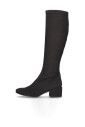 elegante-botte-noire-en-lycra-a-bout-rond