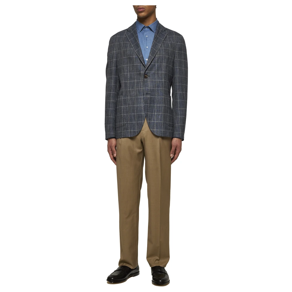 ETRO Beige Wollen Broek met Voorsluiting Beige Heren