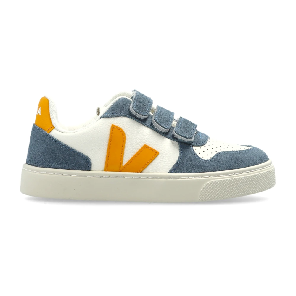 Veja Unisex Kids White Kids Sneakers, 24 Eu, Small V-10 Leather (05) Sports Shoes